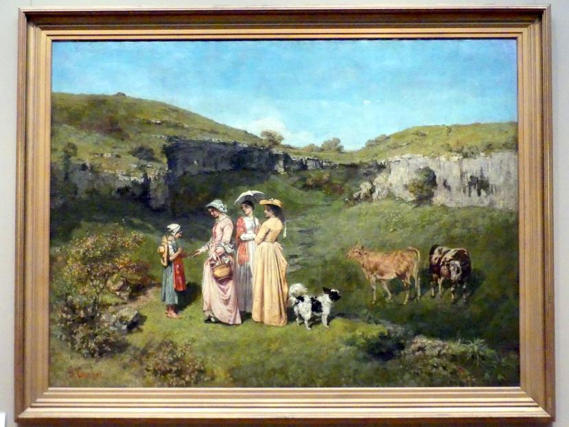 Gustave Courbet (1849–1874), Junge Damen vom Dorf, New York, Metropolitan Museum of Art (Met), Saal 812, 1851–1852