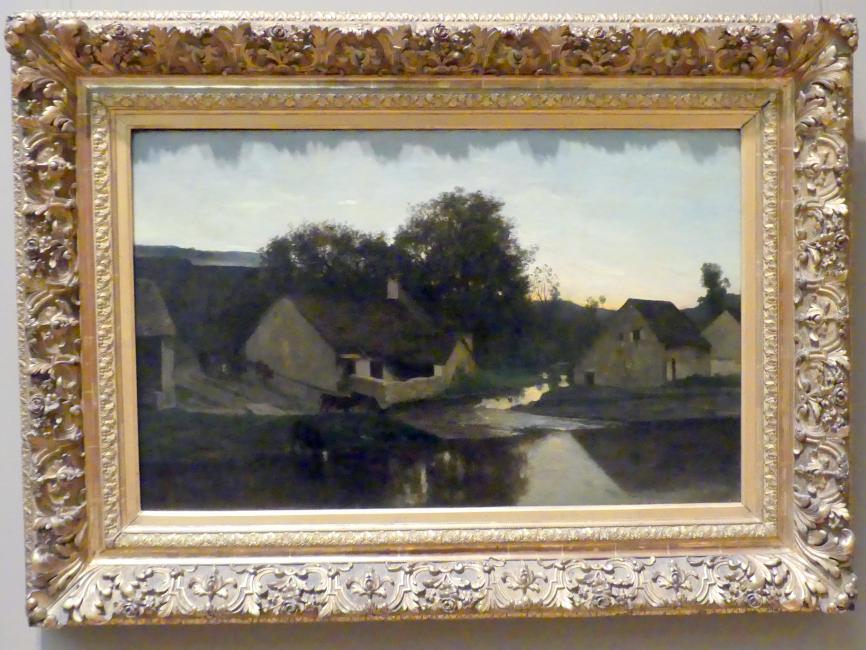 Charles-François Daubigny (1847–1876), Der Weiler Optevoz, New York, Metropolitan Museum of Art (Met), Saal 812, um 1852, Bild 1/2