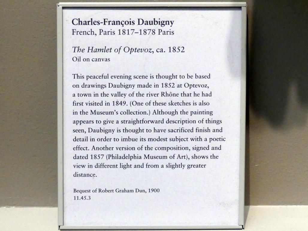 Charles-François Daubigny (1847–1876), Der Weiler Optevoz, New York, Metropolitan Museum of Art (Met), Saal 812, um 1852, Bild 2/2