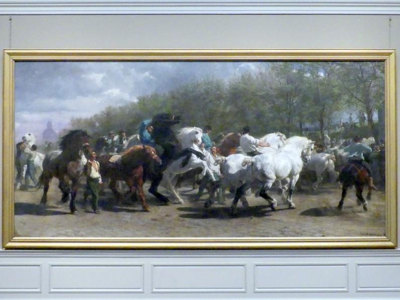 Rosa Bonheur (1849–1853), Pferdemarkt, New York, Metropolitan Museum of Art (Met), Saal 812, um 1852–1855, Bild 1/2