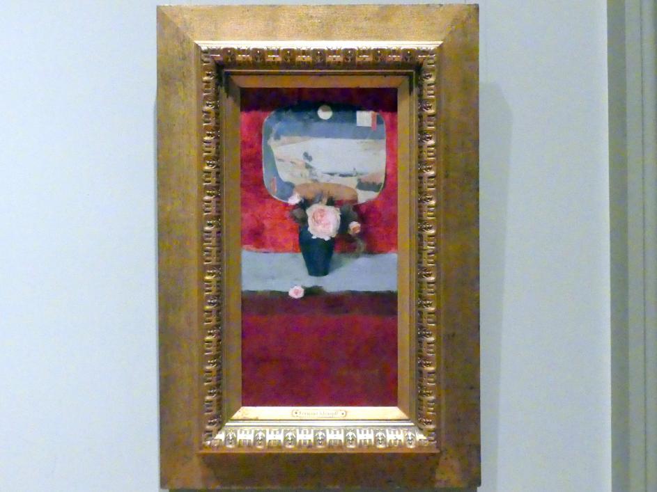 Fernand Khnopff (1884–1902), Rosen und japanischer Fächer, New York, Metropolitan Museum of Art (Met), Saal 813, um 1885, Bild 1/2