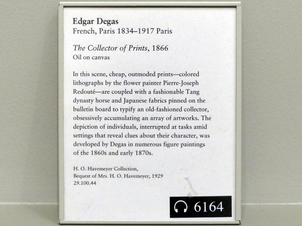 Edgar Degas (1855–1909), Der Amateur (The Collector of Prints), New York, Metropolitan Museum of Art (Met), Saal 815, 1866, Bild 2/2