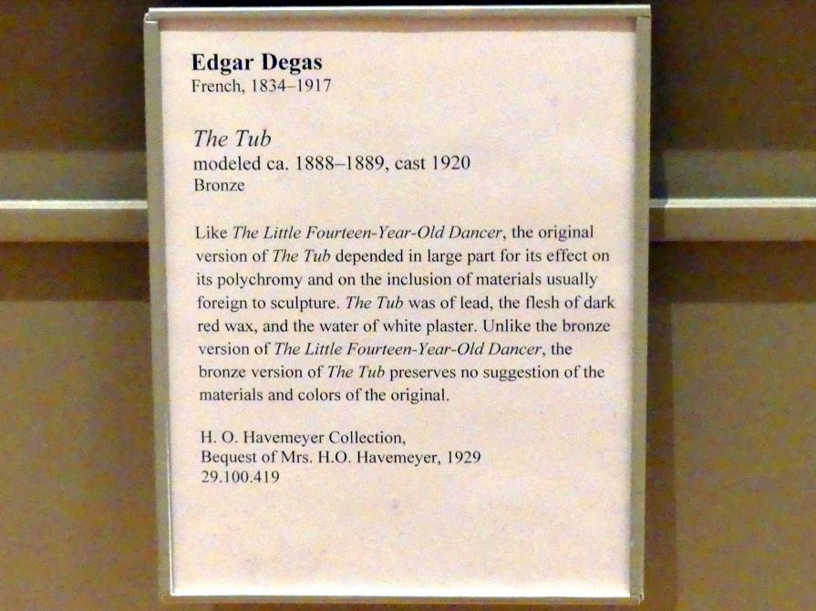 Edgar Degas (1855–1909), Die Wanne, New York, Metropolitan Museum of Art (Met), Saal 817, um 1888–1889, Bild 6/6