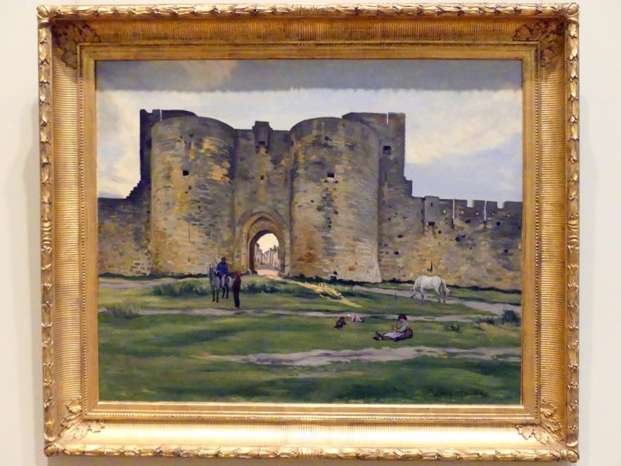 Frédéric Bazille (Jean-Frédéric Bazille) (1867), Porte de la Reine in Aigues-Mortes, New York, Metropolitan Museum of Art (Met), Saal 818, 1867, Bild 1/2