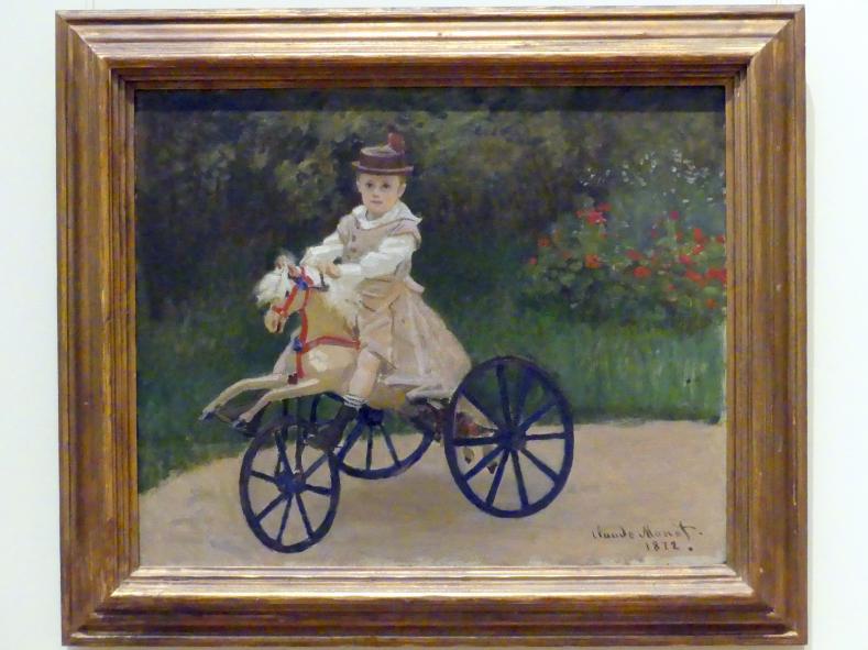 Claude Monet (1864–1925), Jean Monet (1867-1913) auf seinem Steckenpferd, New York, Metropolitan Museum of Art (Met), Saal 818, 1872, Bild 1/2