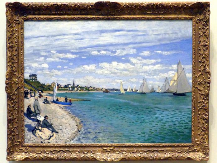 Claude Monet (1864–1925), Regatta bei Sainte-Adresse, New York, Metropolitan Museum of Art (Met), Saal 818, 1867, Bild 1/2