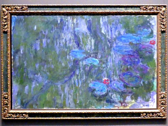 Claude Monet (1864–1925), Seerosen, Reflexionen von Trauerweiden, New York, Metropolitan Museum of Art (Met), Saal 819, um 1918, Bild 1/2