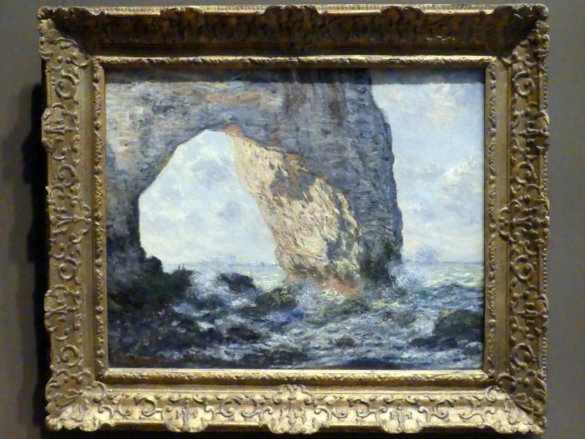 Claude Monet (1864–1925), Das Manneporte bei Étretat, New York, Metropolitan Museum of Art (Met), Saal 819, 1883, Bild 1/2
