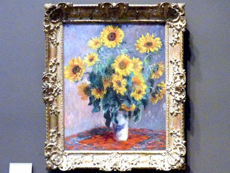 Claude Monet (1864–1925), Sonnenblumenstrauß, New York, Metropolitan Museum of Art (Met), Saal 819, 1881, Bild 1/2