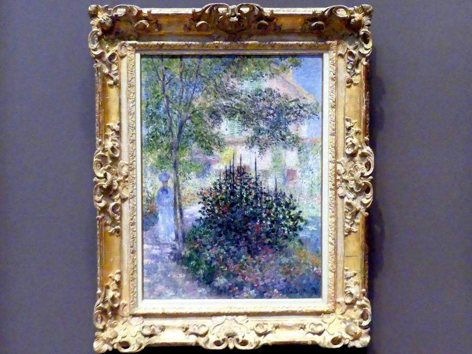 Claude Monet (1864–1925), Camille Monet (1847-1879) im Garten von Argenteuil, New York, Metropolitan Museum of Art (Met), Saal 821, 1876, Bild 1/2