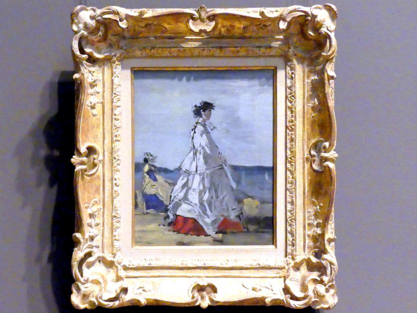 Eugène Boudin (1856–1895), Prinzessin Pauline Metternich (1836-1921) am Strand, New York, Metropolitan Museum of Art (Met), Saal 821, um 1865–1867