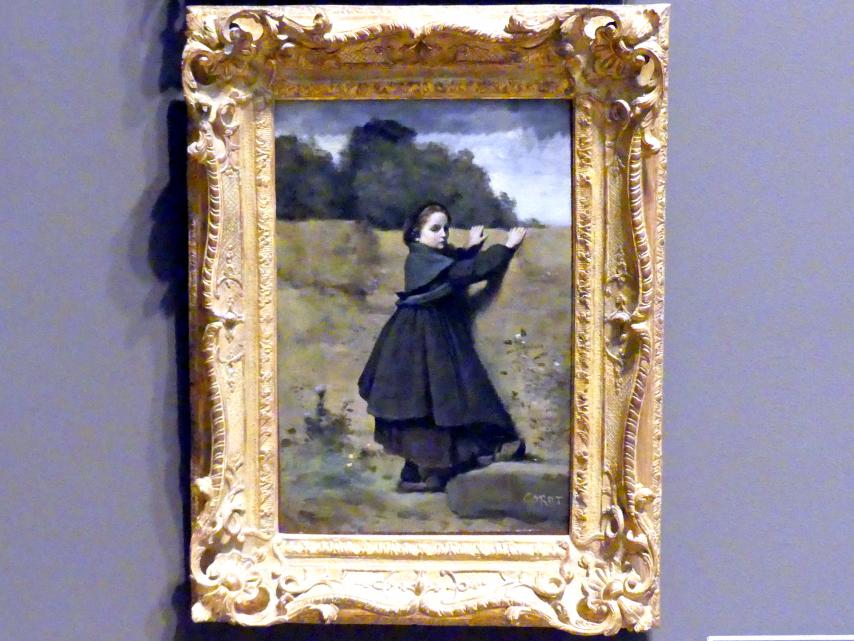 Jean-Baptiste Camille Corot (1823–1874), Das neugierige kleine Mädchen, New York, Metropolitan Museum of Art (Met), Saal 821, 1860–1864