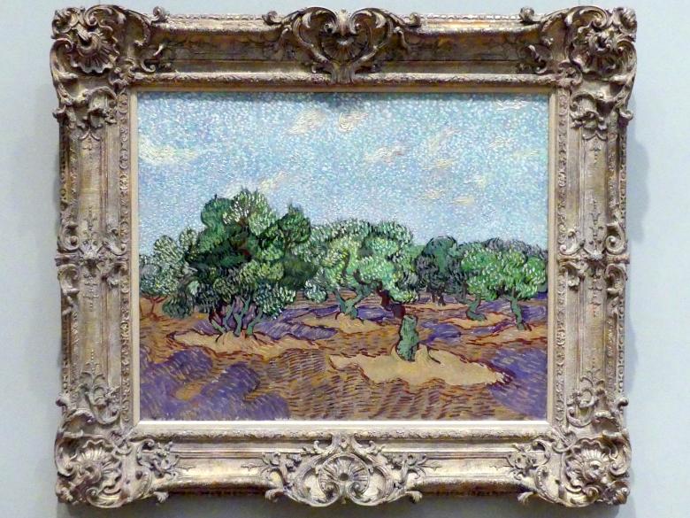 Vincent van Gogh (1882–1890), Olivenbäume, New York, Metropolitan Museum of Art (Met), Saal 822, 1889