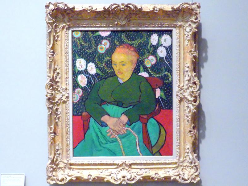 Vincent van Gogh (1882–1890), La Berceuse (Frau schaukelt eine Wiege; Augustine-Alix Pellicot Roulin, 1851-1930), New York, Metropolitan Museum of Art (Met), Saal 822, 1889