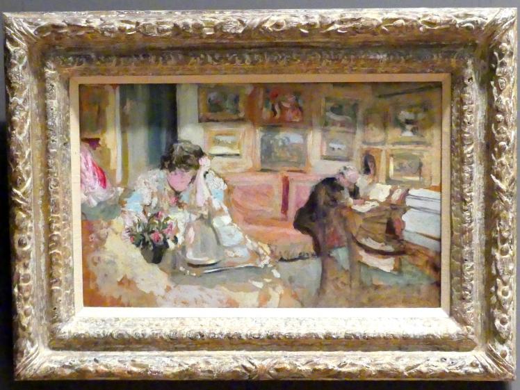 Édouard Vuillard (1889–1939), Jos und Lucie Hessel im kleinen Salon in der Rue de Rivoli, New York, Metropolitan Museum of Art (Met), Saal 823, um 1900–1905, Bild 1/2