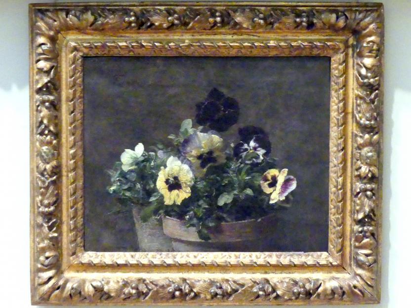 Henri Fantin-Latour (1858–1888), Getopfte Stiefmütterchen, New York, Metropolitan Museum of Art (Met), Saal 824, 1883, Bild 1/2