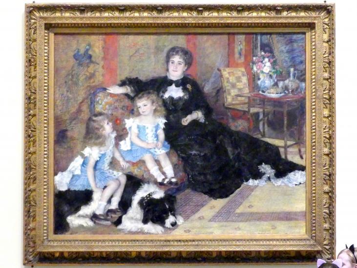 Auguste Renoir (Pierre-Auguste Renoir) (1866–1918), Madame Georges Charpentier (geb. Marguérite-Louise Lemonnier, 1848-1904) und ihre Kinder, Georgette-Berthe (1872-1945) und Paul-Émile-Charles (1875-1895), New York, Metropolitan Museum of Art (Met), Saal 824, 1878