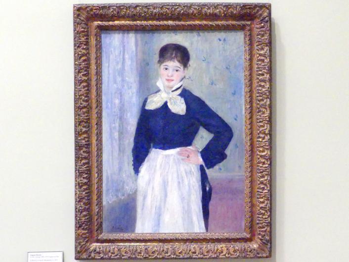 Auguste Renoir (Pierre-Auguste Renoir) (1866–1918), Eine Kellnerin in Duvals Restaurant, New York, Metropolitan Museum of Art (Met), Saal 824, um 1875, Bild 1/2