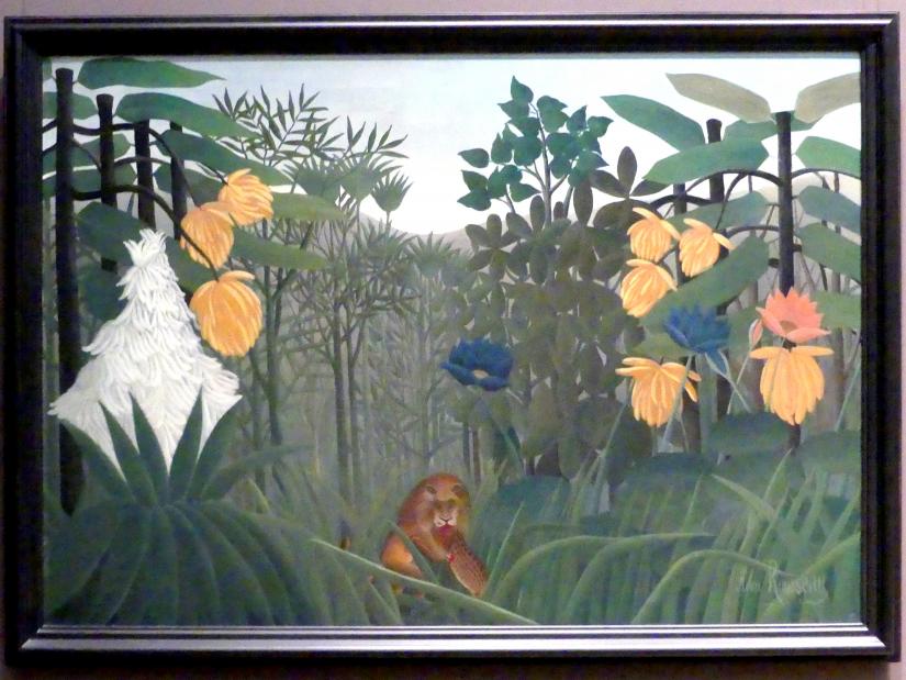 Henri Rousseau (Le Douanier) (1890–1910), Das Mahl des Löwen, New York, Metropolitan Museum of Art (Met), Saal 825, um 1907, Bild 1/2