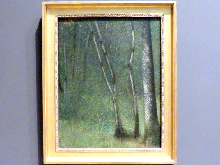 Georges Seurat (1879–1891), Der Wald von Pontaubert, New York, Metropolitan Museum of Art (Met), Saal 825, 1881, Bild 1/2