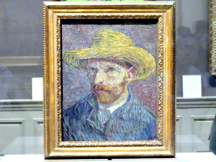 Vincent van Gogh (1882–1890), Selbstporträt mit Strohhut, New York, Metropolitan Museum of Art (Met), Saal 825, 1887