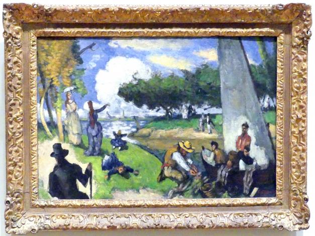 Paul Cézanne (1866–1906), Die Fischer (Fantastische Szene), New York, Metropolitan Museum of Art (Met), Saal 826, um 1875, Bild 1/2