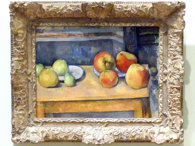 Paul Cézanne (1866–1906), Stillleben mit Äpfeln und Birnen, New York, Metropolitan Museum of Art (Met), Saal 826, um 1891–1892, Bild 1/2