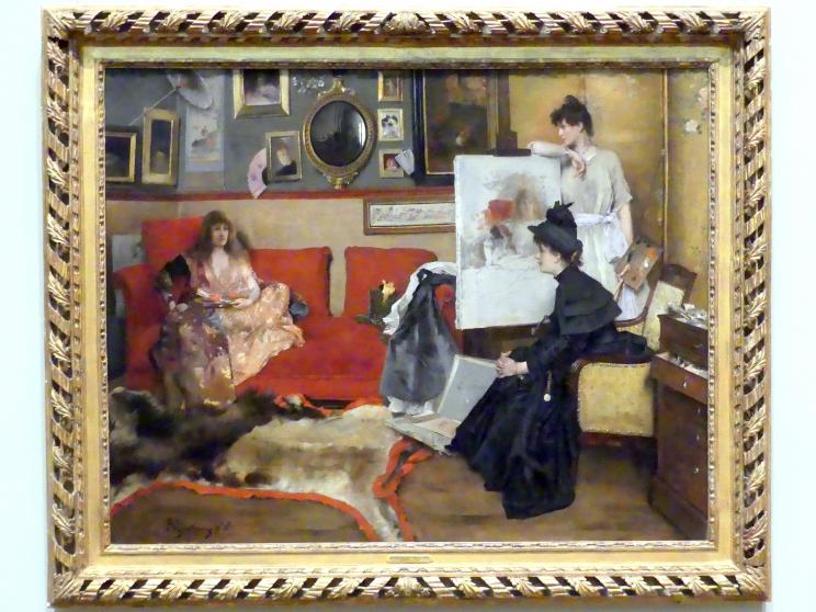 Alfred Stevens (1867–1888), Im Studio, New York, Metropolitan Museum of Art (Met), Saal 827, 1888, Bild 1/2