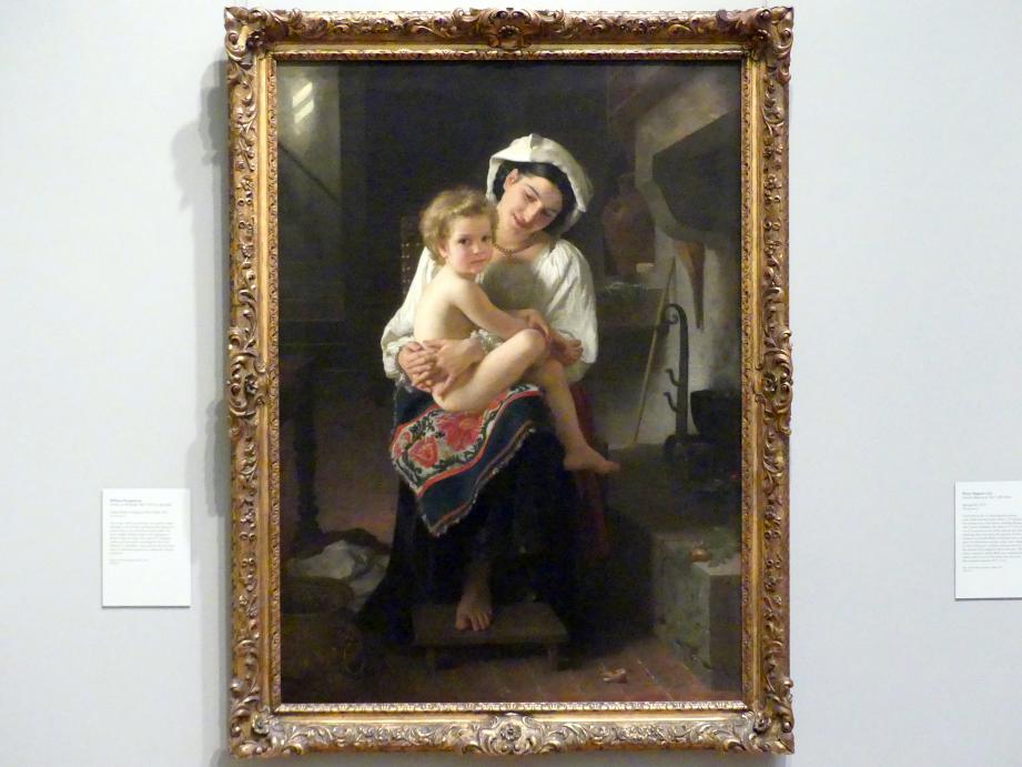 William Adolphe Bouguereau (1871), Junge Mutter mit Blick auf ihr Kind, New York, Metropolitan Museum of Art (Met), Saal 827, 1871
