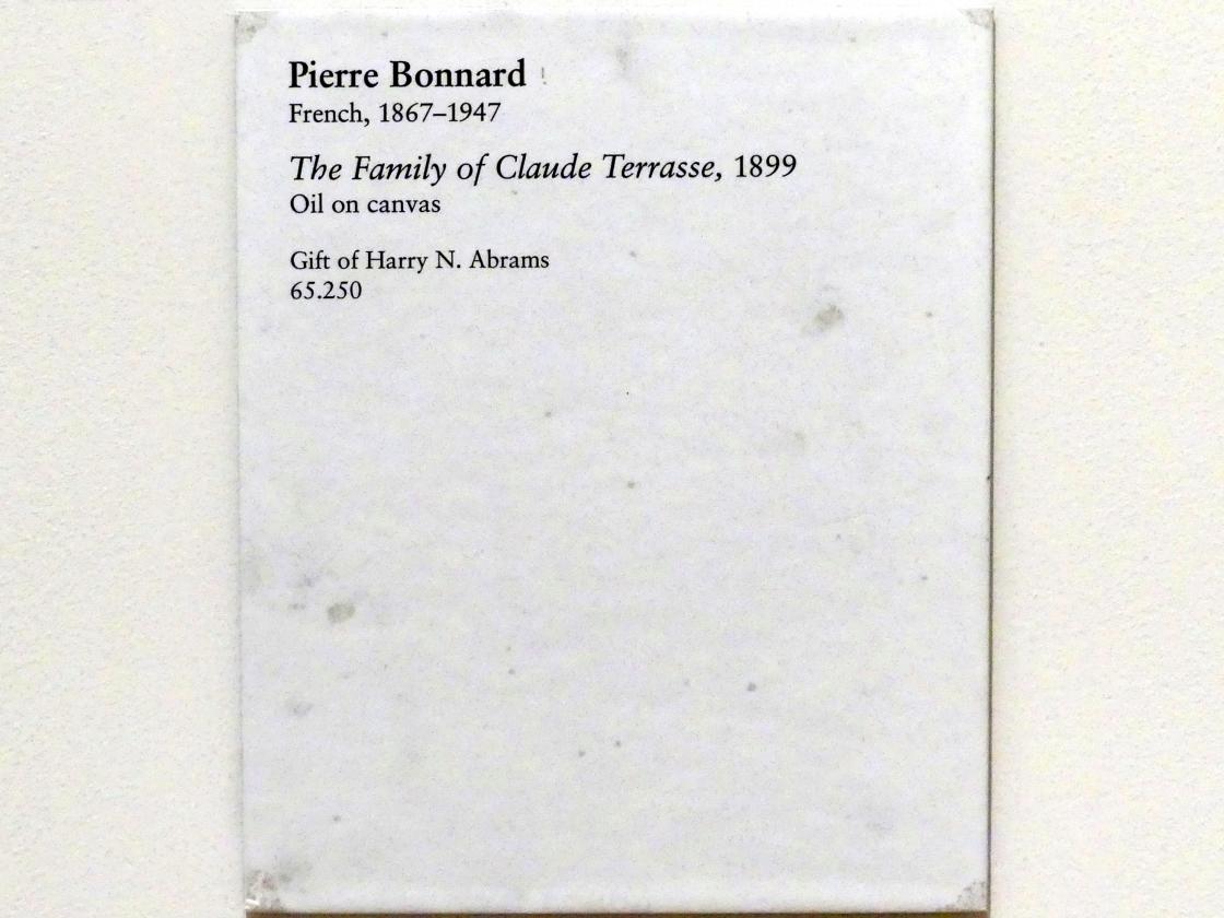 Pierre Bonnard (1893–1943), Die Familie von Claude Terrasse, New York, Metropolitan Museum of Art (Met), Saal 828, 1899, Bild 2/2