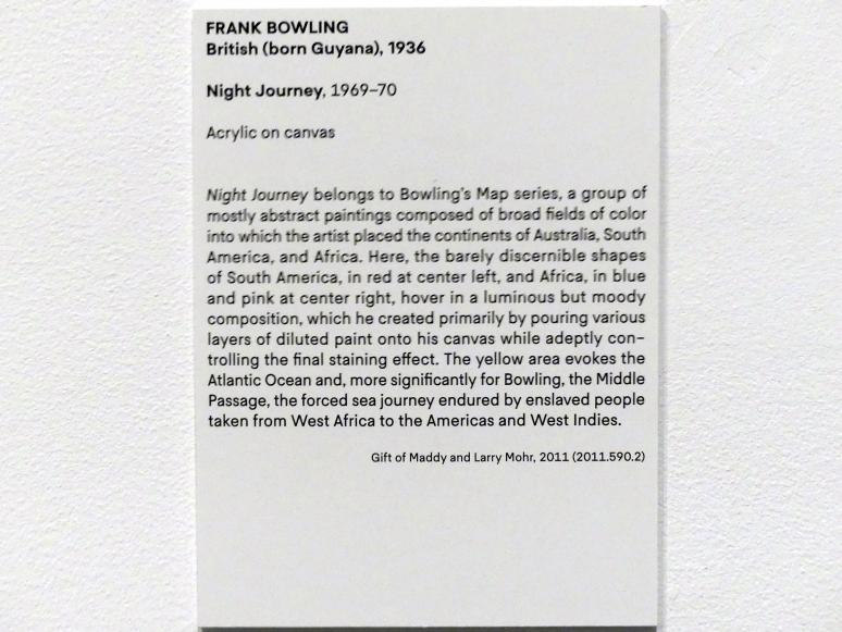 Frank Bowling (1969), Night Journey - Nächtliche Reise, New York, Metropolitan Museum of Art (Met), Saal 925, 1969–1970, Bild 2/2