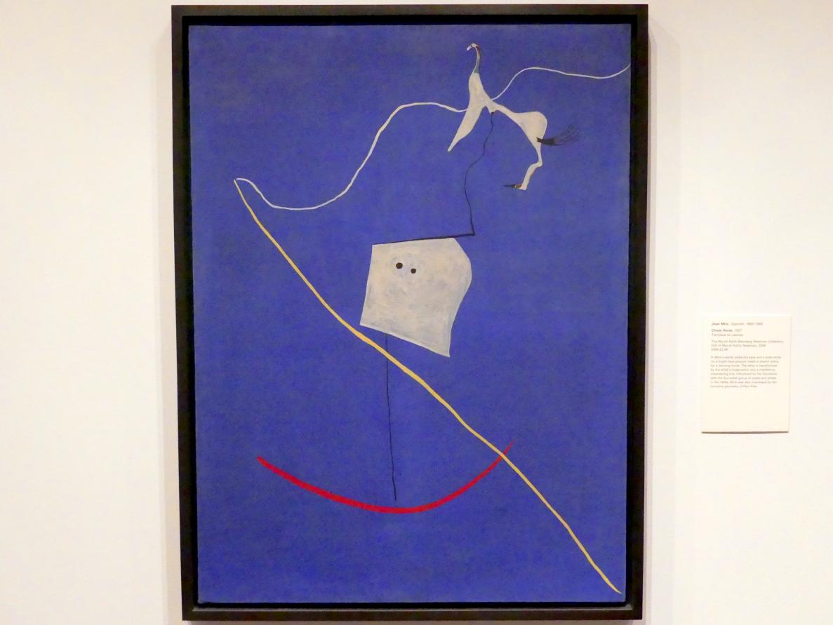 Joan Miró (1917–1970), Zirkuspferd, New York, Metropolitan Museum of Art (Met), Saal 901, 1927, Bild 1/2