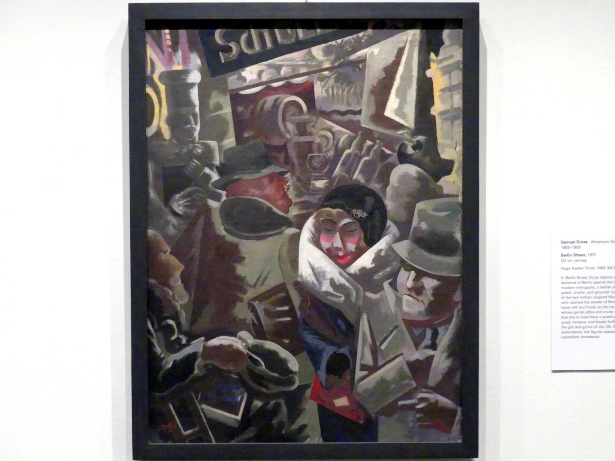 George Grosz (1915–1931), Berliner Straße, New York, Metropolitan Museum of Art (Met), Saal 902, 1931, Bild 1/2