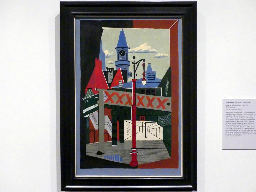 Stuart Davis (1922–1957), Jefferson Market, New York, New York, Metropolitan Museum of Art (Met), Saal 902, 1930, Bild 1/2