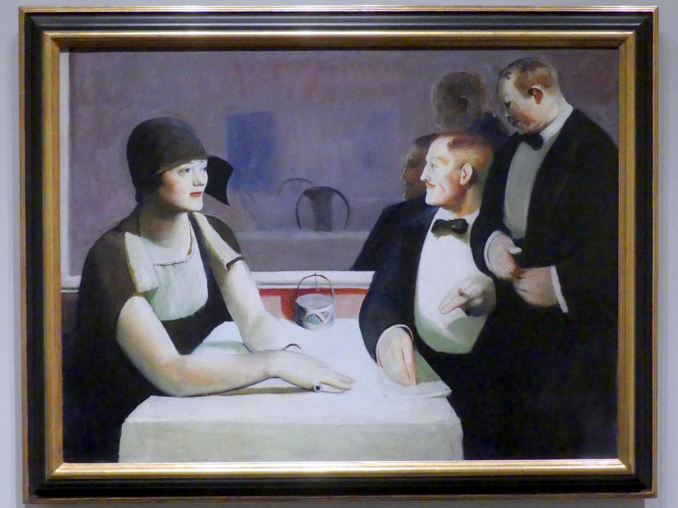 Guy Pène du Bois (1924), Herr und Frau Chester Dale speisen auswärts, New York, Metropolitan Museum of Art (Met), Saal 902, 1924, Bild 1/2