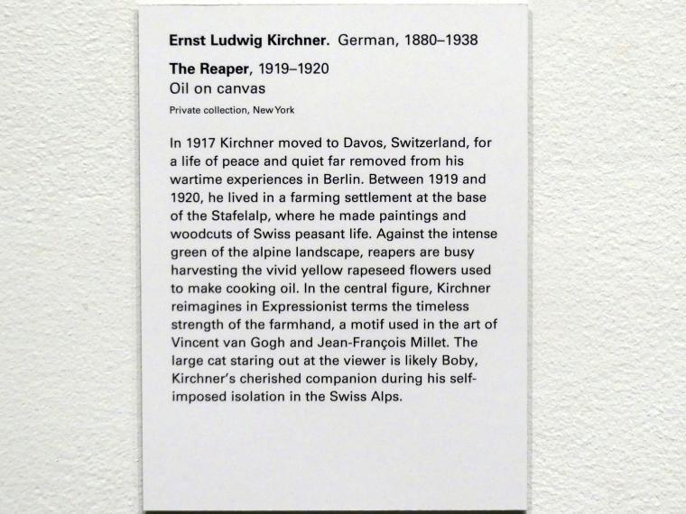 Ernst Ludwig Kirchner (1904–1933), Der Schnitter, New York, Metropolitan Museum of Art (Met), Saal 903, 1919–1920, Bild 2/2