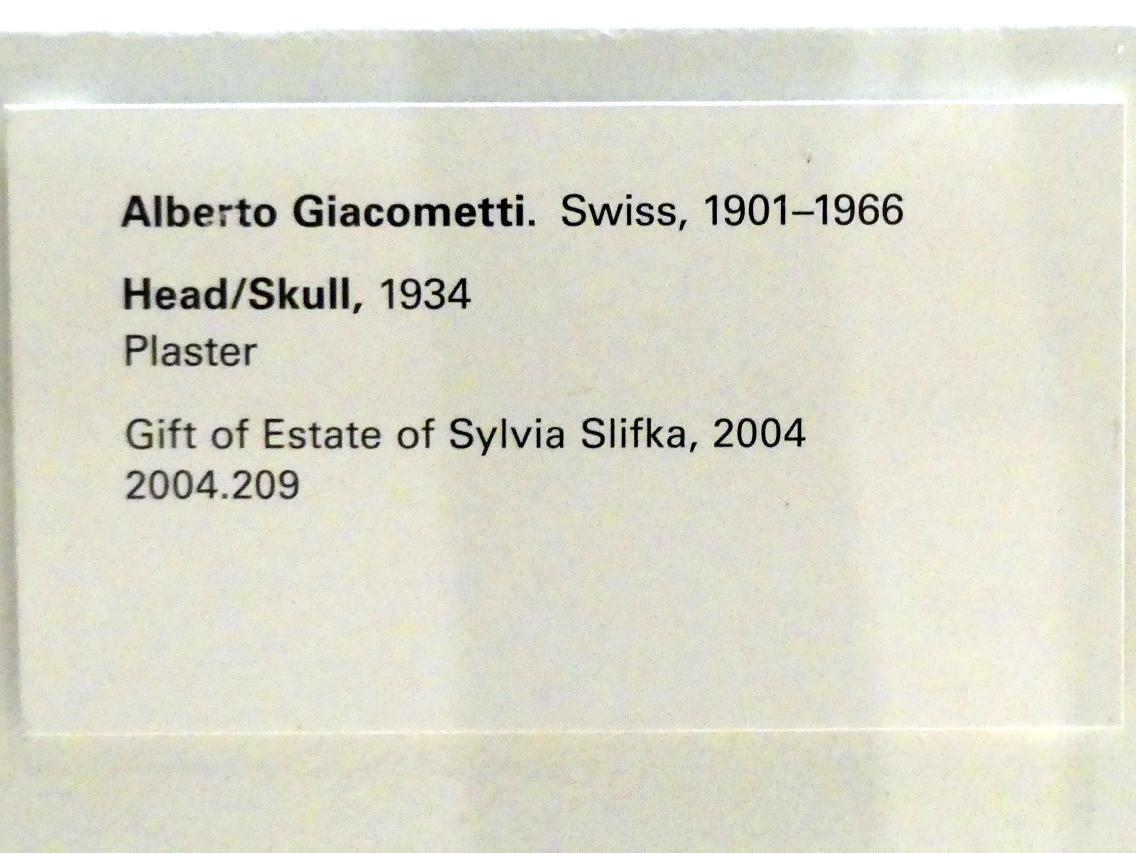 Alberto Giacometti (1914–1965), Kopf / Schädel, New York, Metropolitan Museum of Art (Met), Saal 903, 1934, Bild 4/4