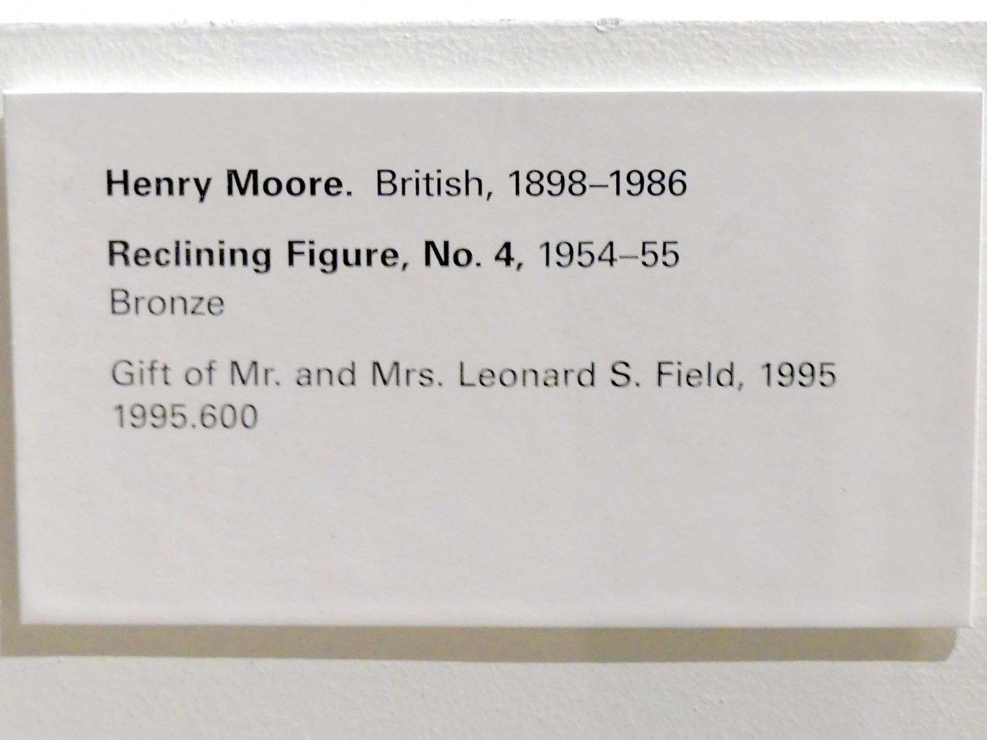 Henry Moore (1924–1982), Liegende Figur, Nr. 4, New York, Metropolitan Museum of Art (Met), Saal 903, 1954–1955, Bild 4/4