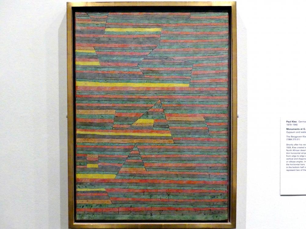 Paul Klee (1904–1940), Monumente bei G., New York, Metropolitan Museum of Art (Met), Saal 912, 1929