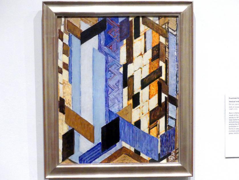 František (François) Kupka (1895–1953), Vertikale und diagonale Flächen, New York, Metropolitan Museum of Art (Met), Saal 911, um 1913–1914