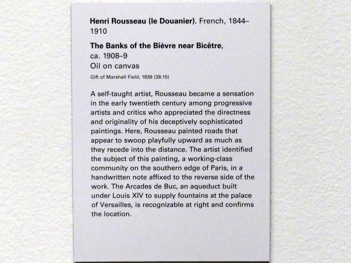 Henri Rousseau (Le Douanier) (1890–1910), Die Ufer des Bièvre bei Bicêtre, New York, Metropolitan Museum of Art (Met), Saal 911, um 1908–1909, Bild 2/2
