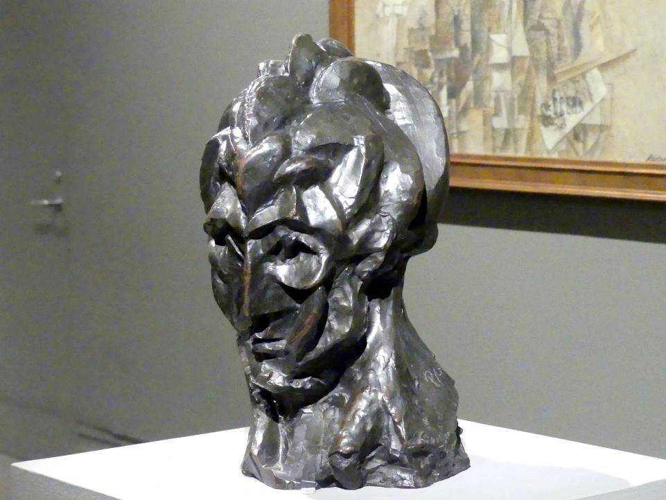 Pablo Picasso (1897–1972), Frauenkopf, New York, Metropolitan Museum of Art (Met), Saal 908, 1909, Bild 2/6