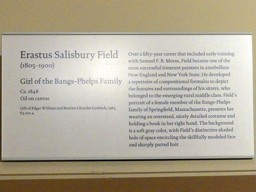 Erastus Salisbury Field (1848), Mädchen der Bangs-Phelps-Familie, New York, Metropolitan Museum of Art (Met), Saal 751, um 1848, Bild 2/2