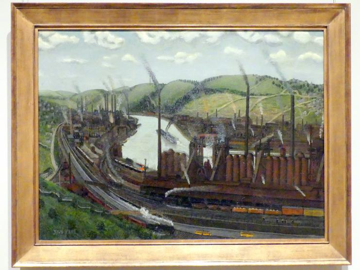 John Kane (1929–1932), Das Monongahela River Valley, Pennsylvania, New York, Metropolitan Museum of Art (Met), Saal 751, 1931, Bild 1/2
