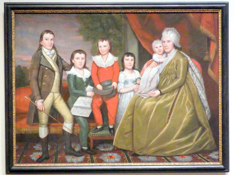 Ralph Earl (1789–1798), Frau Noah Smith und ihre Kinder, New York, Metropolitan Museum of Art (Met), Saal 755, 1798