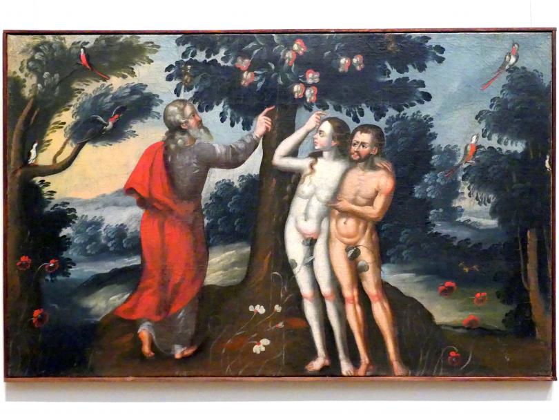 Adam und Eva im Paradies, New York, Metropolitan Museum of Art (Met), Saal 757, 18. Jhd., Bild 1/2