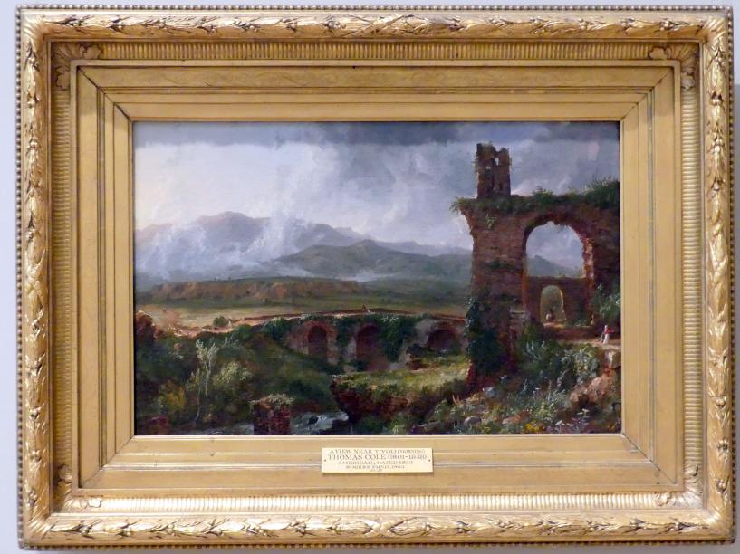 Thomas Cole (1828–1848), Ein Blick nahe bei Tivoli (Morgen), New York, Metropolitan Museum of Art (Met), Saal 759, 1832, Bild 1/2