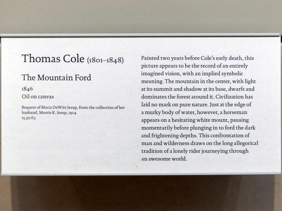 Thomas Cole (1828–1848), Der Berg Ford, New York, Metropolitan Museum of Art (Met), Saal 759, 1846, Bild 2/2
