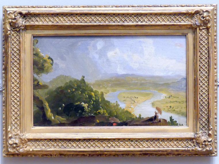 Thomas Cole (1828–1848), Studie für Blick vom Mount Holyoke, Northampton, Massachusetts, nach einem Gewitter – die Flussbiegung, New York, Metropolitan Museum of Art (Met), Saal 759, 1836, Bild 1/2