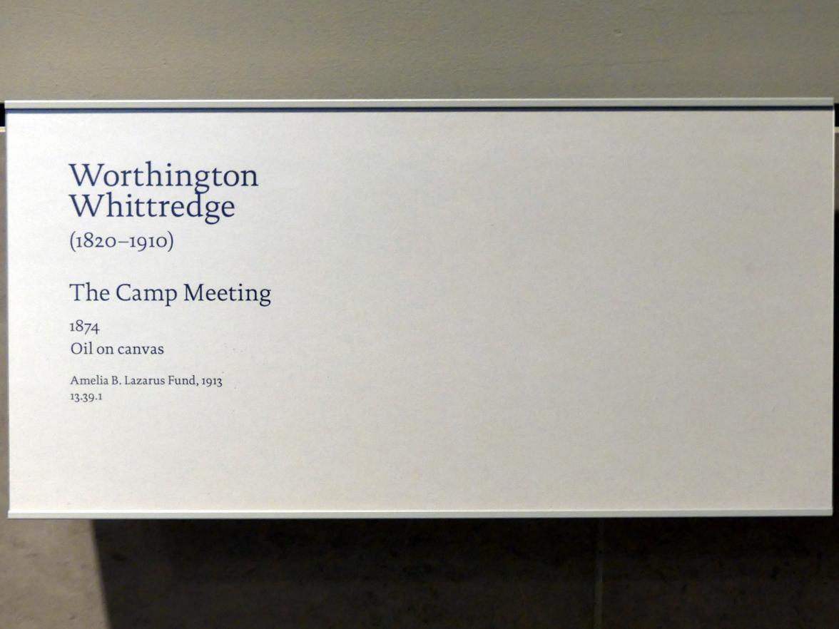 Worthington Whittredge (1867–1885), Das Camp Meeting, New York, Metropolitan Museum of Art (Met), Saal 761, 1874, Bild 2/2